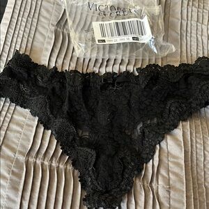 Victoria's Secret Midnight Black Lace Panty